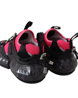 Jimmy Choo Electric Red & Black Leather Low Top Sneakers