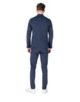 Mulish Checkered Galapagos ABS-992 Two-Piece Suit - Blue