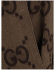 Gucci GG Brown Cashmere Cape & Shawl