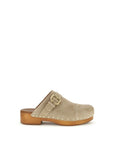 Chloé Calfskin Leather Le Jeannette Clog Mules - Beige