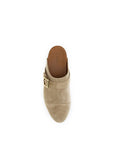 Chloé Calfskin Leather Le Jeannette Clog Mules - Cool Beige