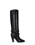 Celine Black Leather High Heel Boots