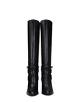 Celine Black Leather High Heel Boots