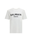 Balmain Logo White Cotton T-Shirt