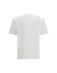 Balmain Logo White Cotton T-Shirt