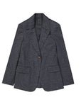 Brunello Cucinelli Casual Wool Blazer - Dark Gray/Grey