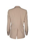 Brunello Cucinelli Virgin Wool Double-Breasted Blazer - Beige