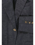 Brunello Cucinelli Casual Wool Blazer - Dark Gray/Grey