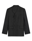 Celine Wool Short Coat - Dark Gray/Grey