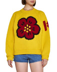 Kenzo Maxi-Flower Oversize Knit Sweater - Yellow