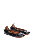 Lanvin Black Leather Ballet Flats