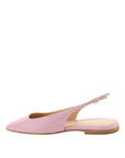 Gianvito Rossi Leather Slingback Ballet Flats - Pink