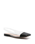 Gianvito Rossi Plexiglass Slingback Ballet Flats - Black