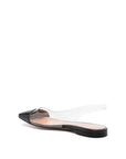 Gianvito Rossi Plexiglass Slingback Ballet Flats - Black