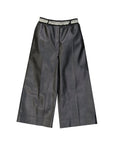 Stella McCartney Vegan Leather Wide Leg Pants - Black