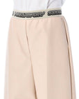 Stella McCartney Wide Leg Cropped Pants - Cream