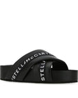 Stella McCartney Logo Criss-Cross Platform Slides