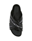Stella McCartney Logo Criss-Cross Platform Slides