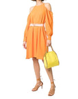 Stella McCartney Cold Shoulder Midi Dress - Orange