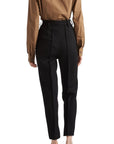 Prada High-Rise Tapered Slim Fit Pants - Black