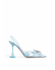 Amina Muaddi Rosie Blue Plexiglass High Heel Pumps