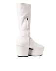 Prada Side Zip Rain Boots - White