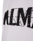 Balmain Embellished Oversized White Cotton T-Shirt
