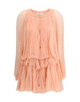 Chloé Peach Silk Mini Dress