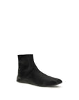 The Row Leather Ankle Boots - Black