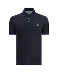 Brunello Cucinelli Deep Blue Cotton Polo Shirt