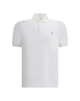 Brunello Cucinelli White Cotton Polo Shirt