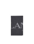 Lanvin Logo Gray/Grey Wool-Silk Scarf