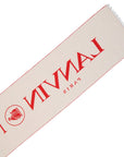 Lanvin Red & White Silk Scarf