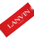 Lanvin Red & White Silk Scarf