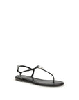 Giuseppe Zanotti Pia Mizuki Leather Flat Sandals - Black
