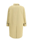 Burberry Beige Single-Breasted Longline Coat