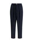 Marni Merino Wool Relaxed Casual Pants - Deep Blue