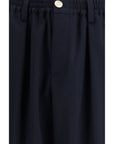 Marni Merino Wool Relaxed Casual Pants - Deep Blue