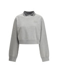 Miu Miu Gray/Grey Cropped Sweatshirt