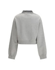 Miu Miu Gray/Grey Cropped Sweatshirt