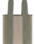 Chloé Woody Linen Shoulder Tote Bag
