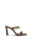 Giuseppe Embellished Block Heel Mule Sandals - Brown