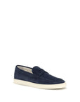 Brunello Cucinelli Deep Blue Casual Suede Leather Loafers