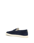 Brunello Cucinelli Deep Blue Casual Suede Leather Loafers