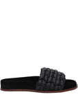 Chloé Black Woven Leather Slippers