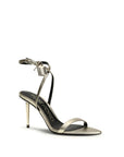 Tom Ford Padlock Pointy Naked Leather Stiletto Heel Sandals - Gold