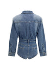Self-Portrait Vintage Denim Mini Playsuit