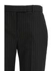 Alexander McQueen Black Wool Pinstripe Suit Pants