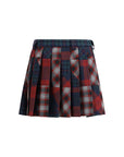 Miu Miu Checkered Virgin Wool Mini Skirt