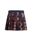 Miu Miu Checkered Virgin Wool Mini Skirt